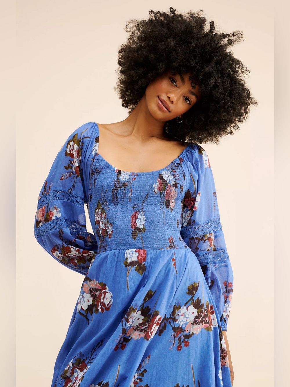 𝓯𝓹 Free People ~ 💙 Morning Glory Maxi Dress in Blue Combo - Picture 15 of 17